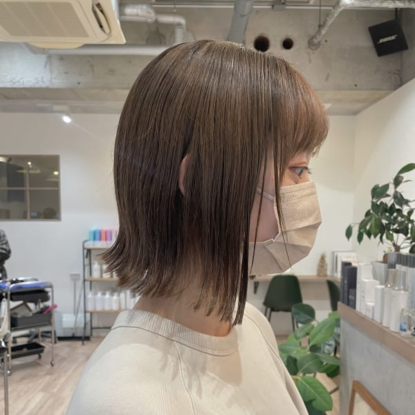 切りっぱなしボブbeige/エギョモリ