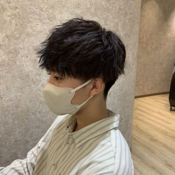 スパイラルパーマ×マッシュ