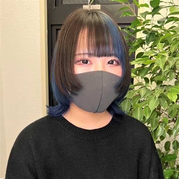 顔周りをお洒落に♪バングカラー&インナーカラー