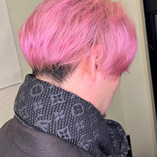 メンズ×ペールピンク