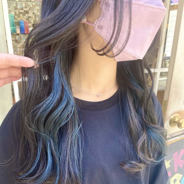ブルーインナーカラー☆【横浜】