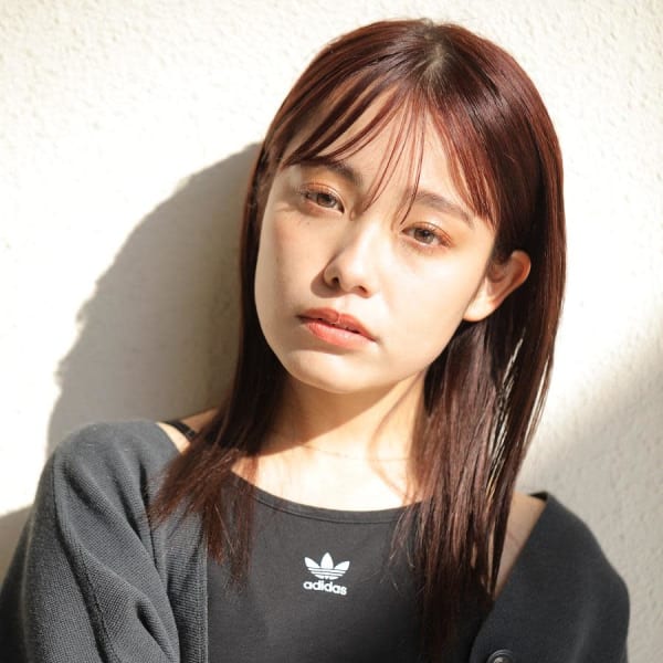 #イメチェンロング#チェリーブラウン#ダークアッシュ