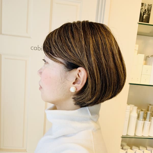 ミニボブ+ハイライト