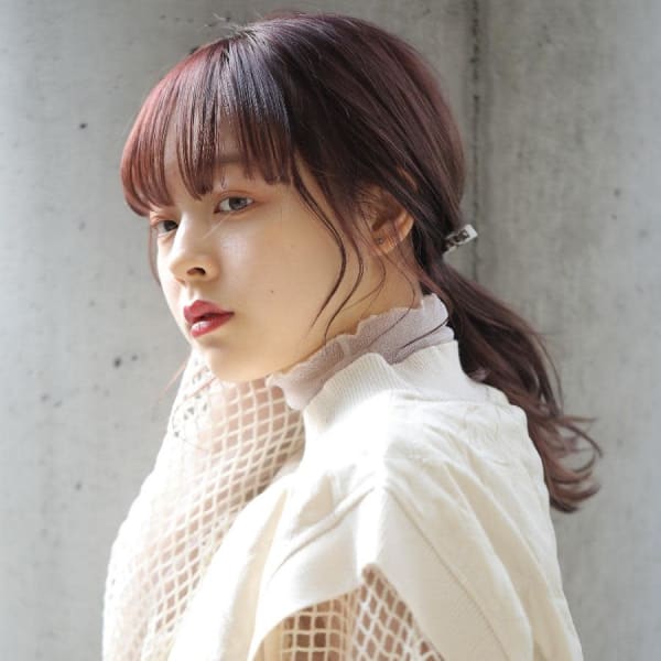 #チェリーブラウン#網おろしアレンジ#ポニーテール