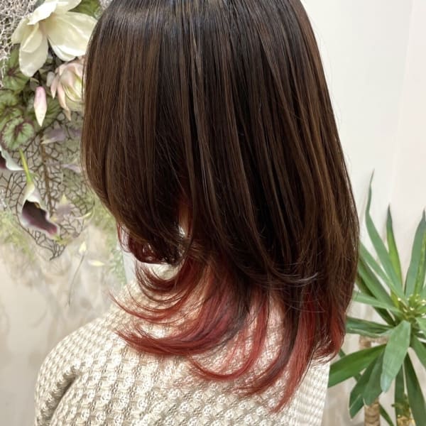 ウルフカット×インナーカラー≪RED≫|Y/JINGU