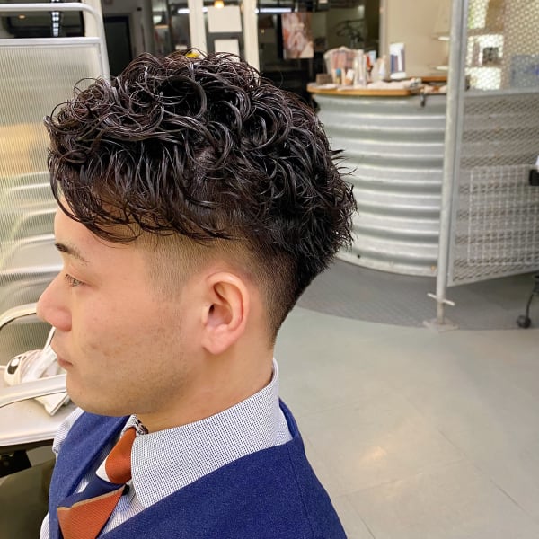 【メンズパーマ】スパイラル フェード