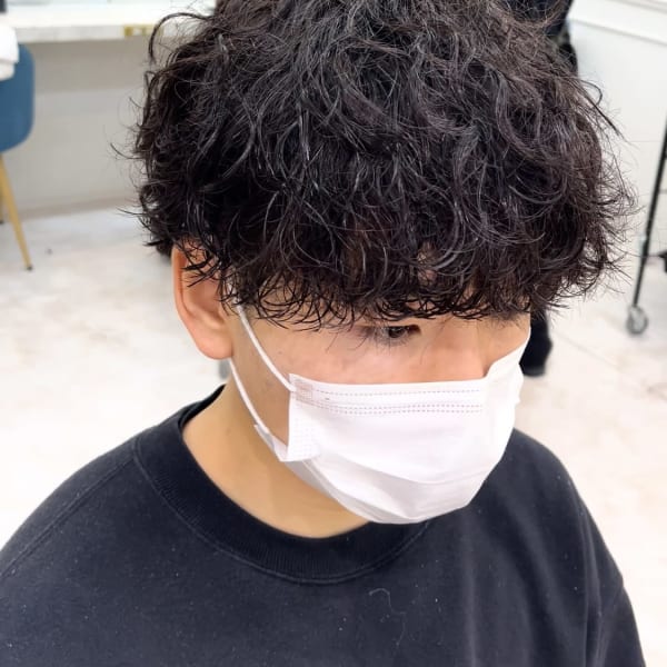 波巻きパーマ