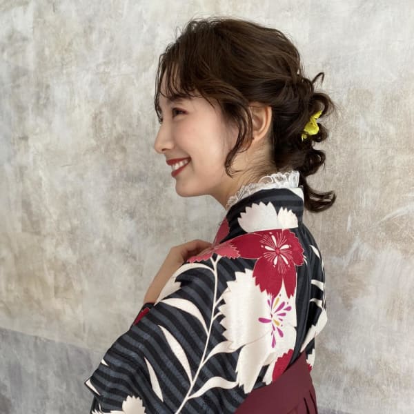 卒業式にぴったりお団子ポニー！