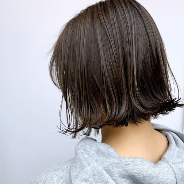 アゴラインボブスタイル/外ハネボブ/くびれヘアー/髪質改善