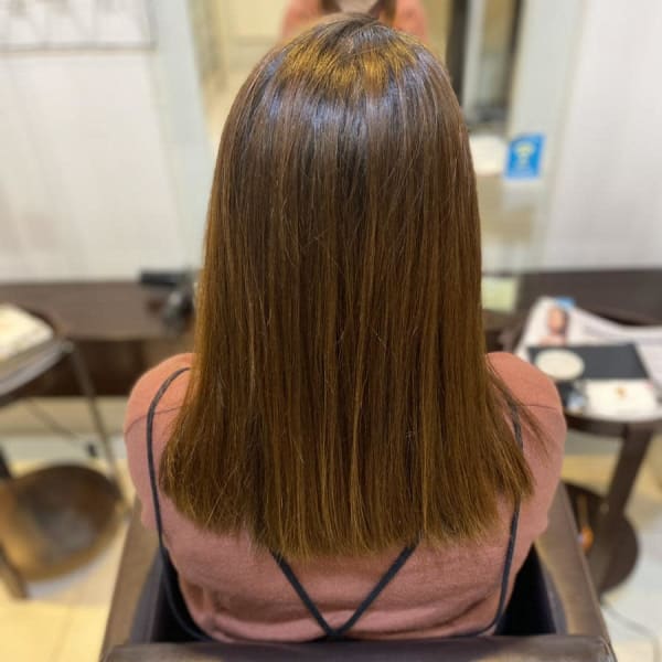 酸性ストレートで小頭に