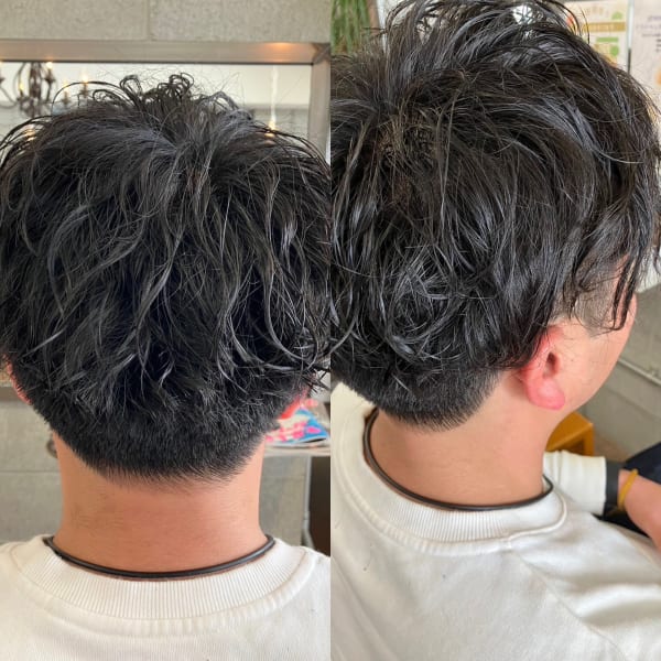メンズカット・パーマ（ツイストスパイラル）|hair salon girasol