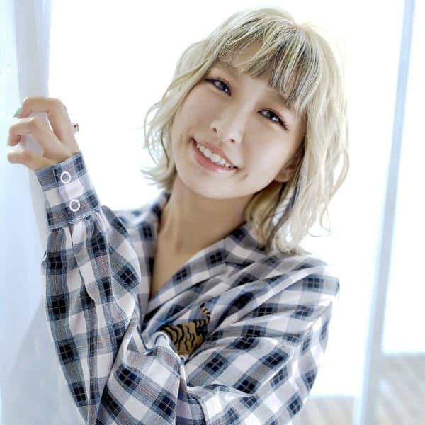 ROWEN_イエローベージュ×丸みボブ×ゆるふわボブ×イルミ