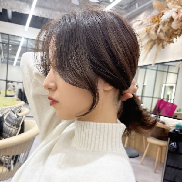韓国顔まわり前髪カット結んでも可愛い小顔カット【浦和】