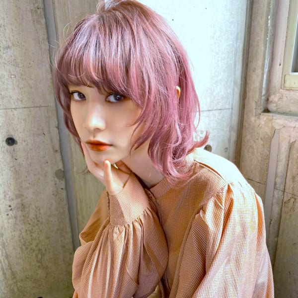 《kitin吉祥寺》ウルフレイヤー　ピンクアッシュ