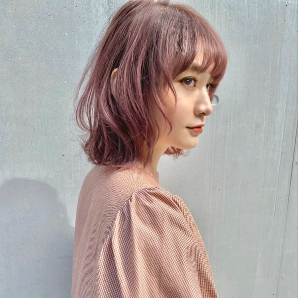 《kitin吉祥寺》ウルフレイヤー　ピンクアッシュ