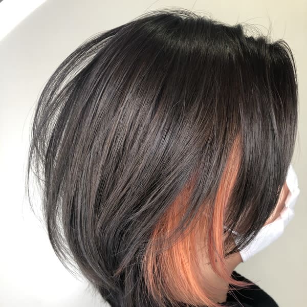 インナーカラー　オレンジ