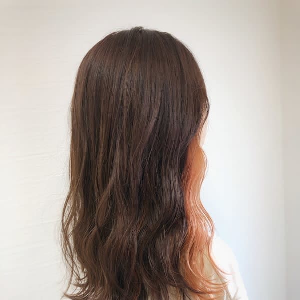 インナーカラー　オレンジ