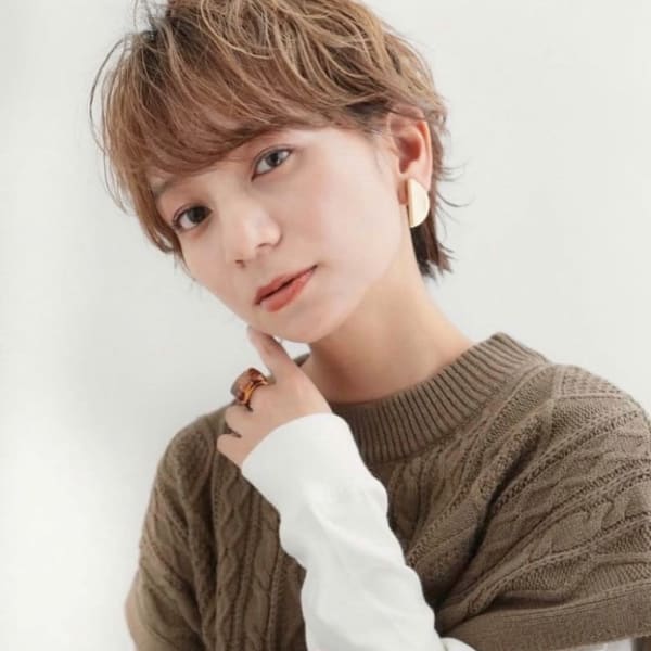 ゆるふわパーマ×ショートヘア