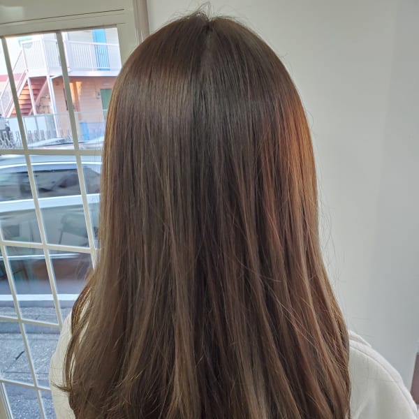 重めロング×ブルーアッシュ|サロン・ド・ヴォーグ