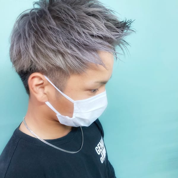 ツーブロックメンズショート＊ホワイトカラー/20代/30代/
