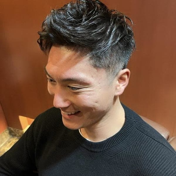 銀座 理容室 漢スタイル アップバング