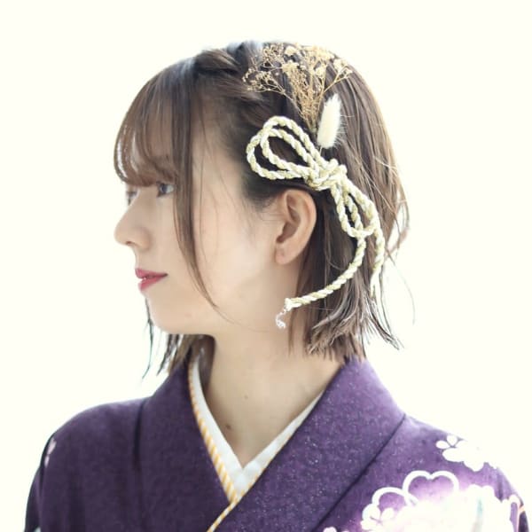 卒業式/着物ヘア/ボブスタイル/10代 20代