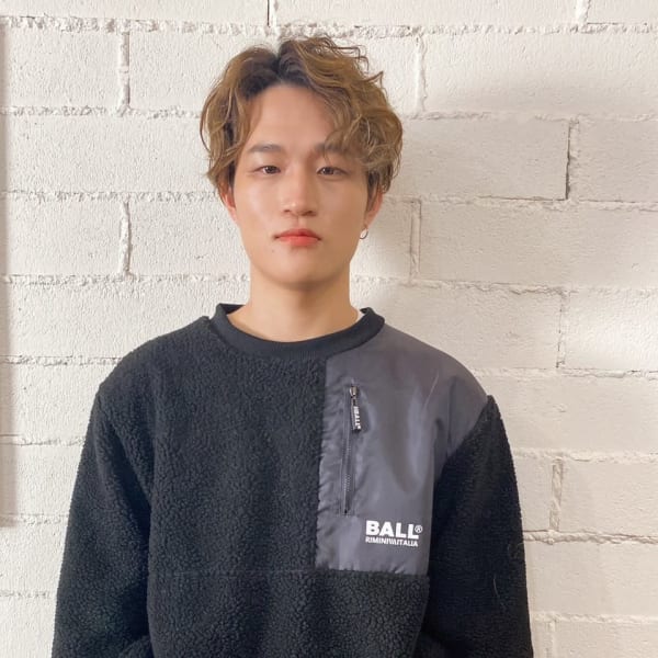 メンズパーマ×アップバング|atelier mim