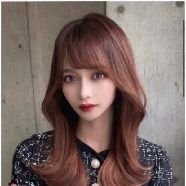 韓国風レイヤーヘアエギョモリシースルーバングくびれヘア巻き