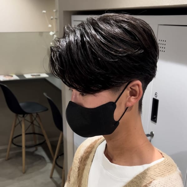 毛流れセンターパート