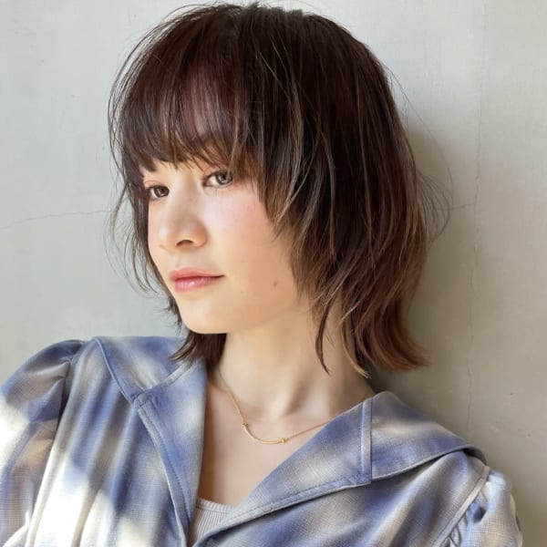 大人可愛いマッシュ感ソフトウルフ/くびれヘア/下北沢/美容院