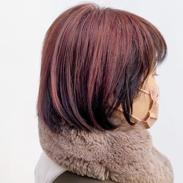 脱白髪染めアンブレラカラー♪ピンク【AVENIR我孫子】