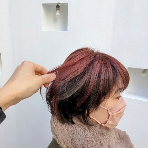 脱白髪染めアンブレラカラー♪ピンク【AVENIR我孫子】