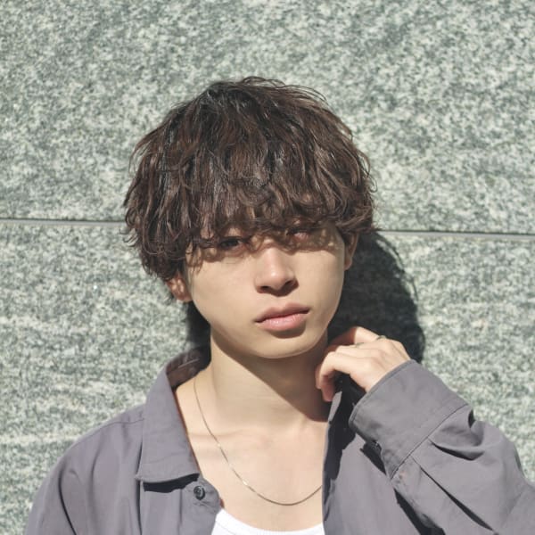 #マッシュウルフ　波巻きスパイラル　渋谷/メンズパーマ