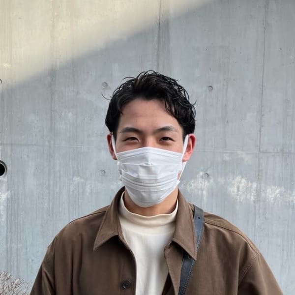 アップバングパーマ