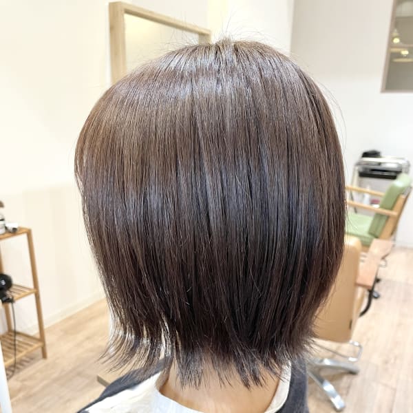 シアーグレージュ×外ハネ