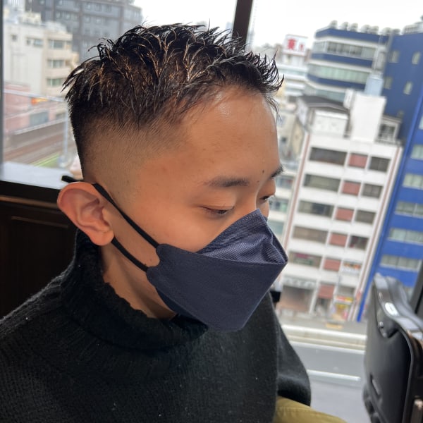 スパイキーソフモヒ×フェードスタイル