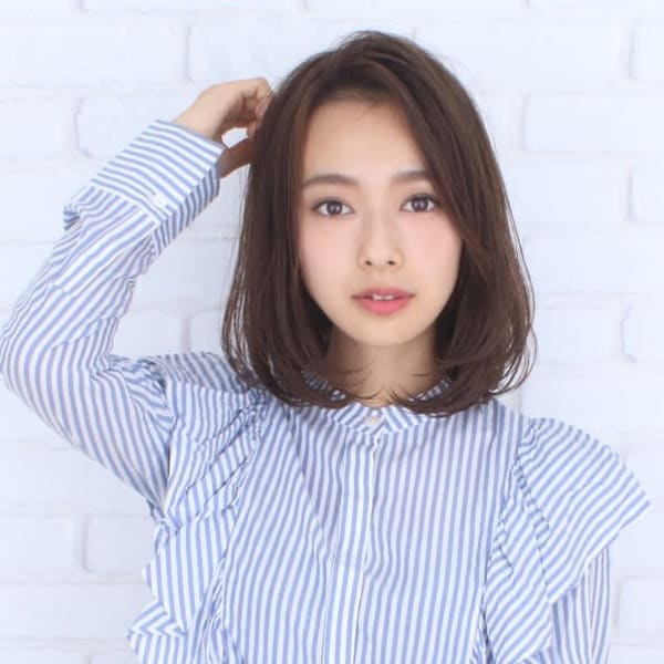 知性的×ストレート×長め前髪×ワンカール 20代30代40