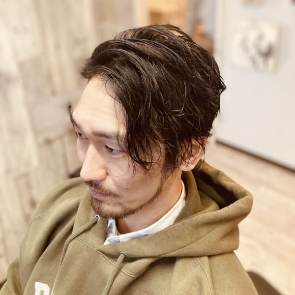 波巻き緩めツイストパーマ