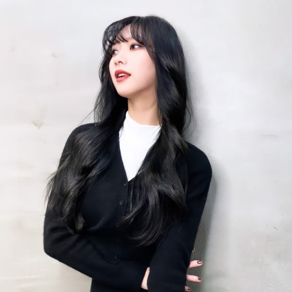 ブリーチなし暗髪カラー"ナチュラルブルーブラック"