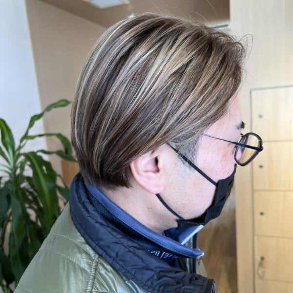 メンズハイライトカラー30代/40代/白岡