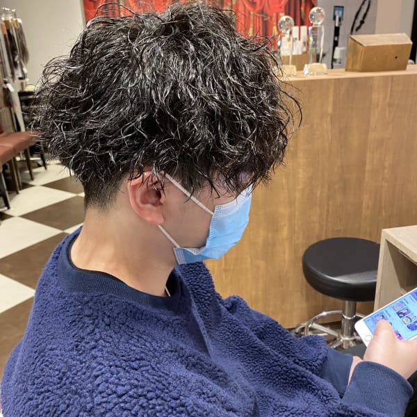 ツイスト波巻きツイストスパイラルパーママッシュセンターパート|Reve by Lond