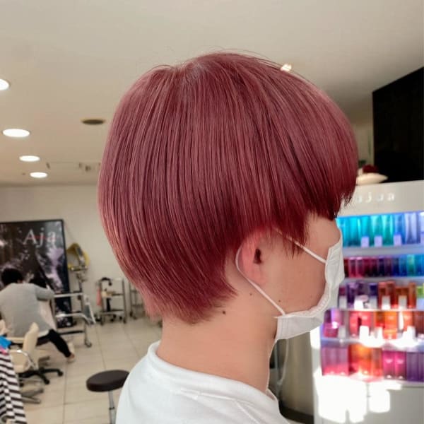 【黒髪卒業】 ピンクベージュダブルカラー