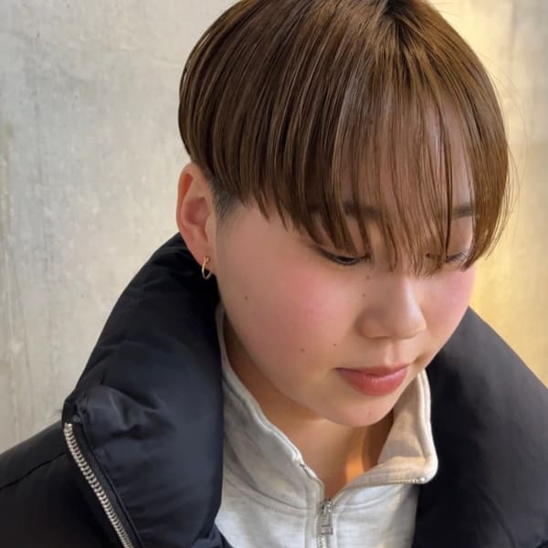 刈り上げハンサムショート チョコレートカラー