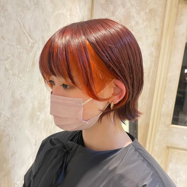 ＊オレンジ×インナーカラー＊