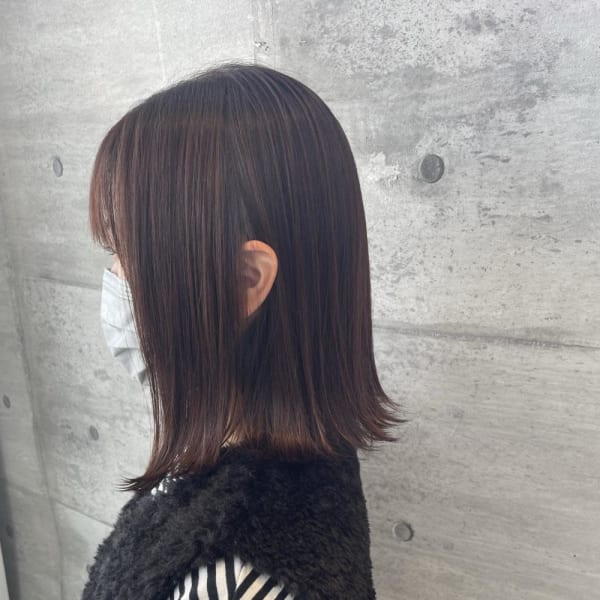 30代40代大人可愛いオレンジボブ☆山之内