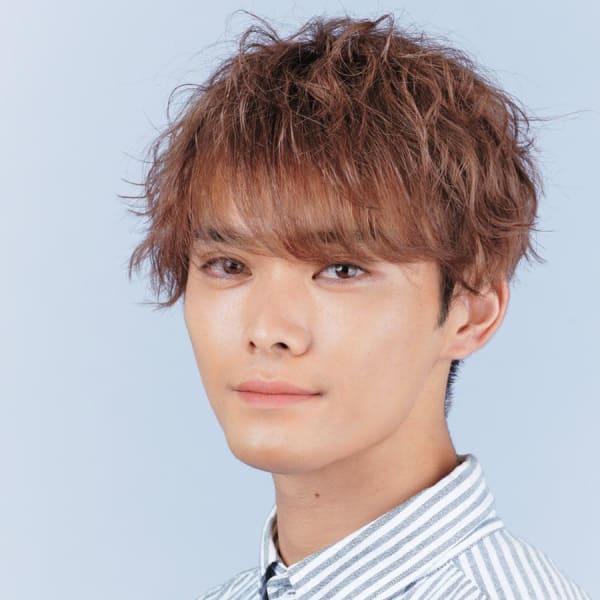 オレンジブラウン×ツイストスパイラルショート|EARTH coiffure beauté 小山店