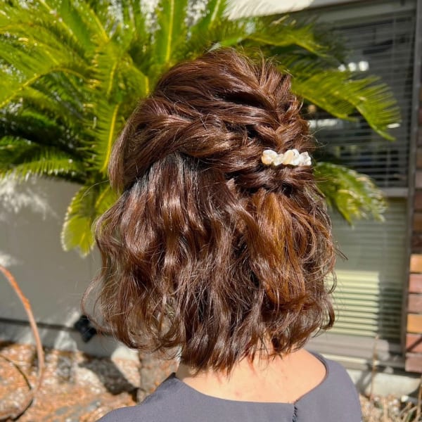 パーティーヘアセット　結婚式/同窓会　ハーフアップ