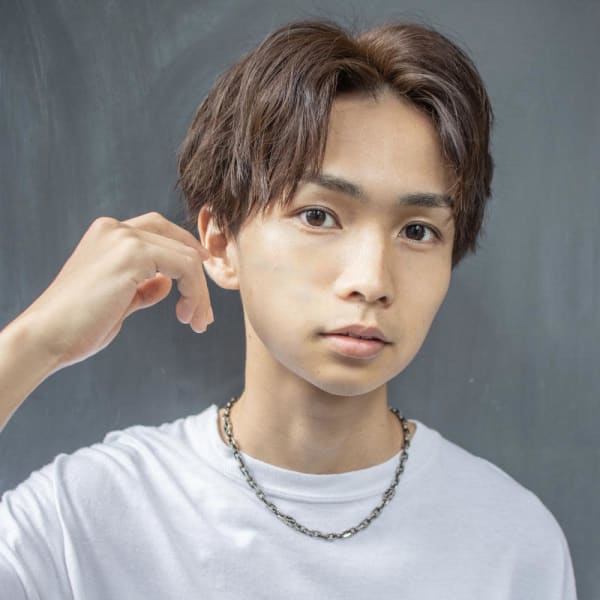 メンズ/センターパート/ニュアンスパーマ