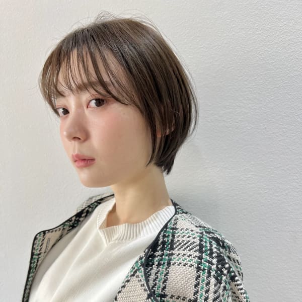 小顔丸みショート