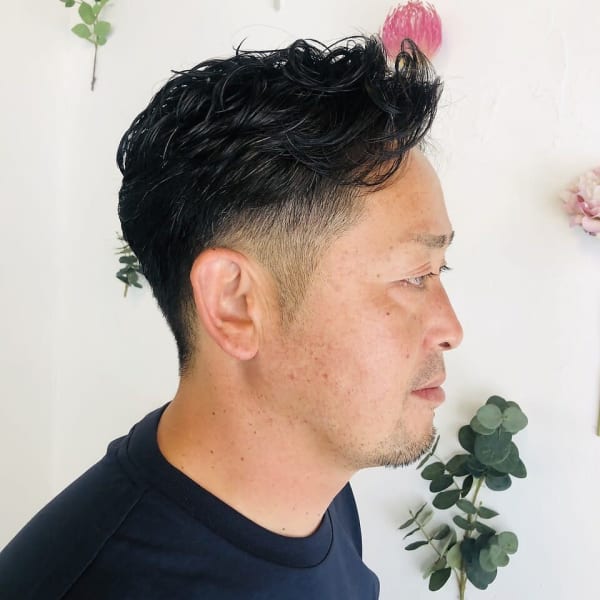 大人ツーブロック